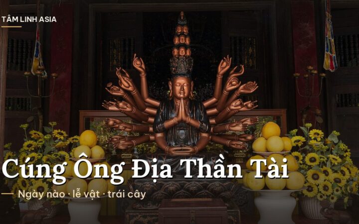 Bàn thờ bày trái cây xếp tháp và hoa hướng dương ở chùa Dư Hàng, Hải Phòng