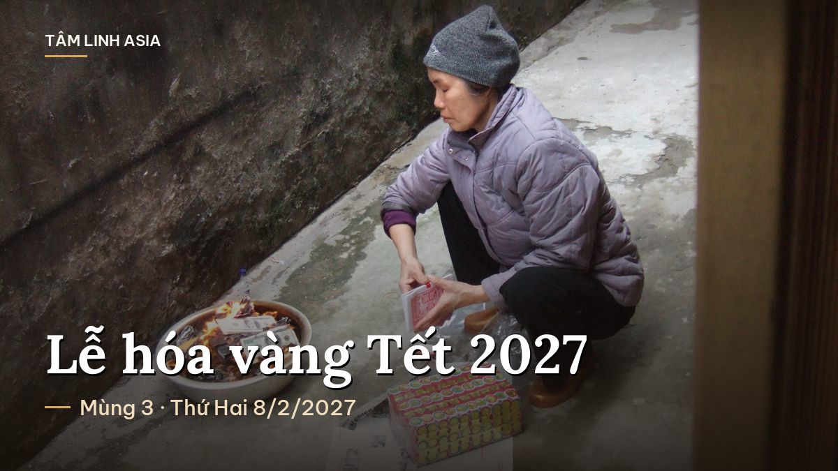 Người ngồi hóa vàng mã trong chậu ngoài trời