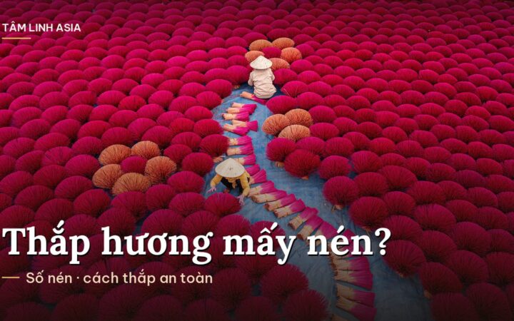 Những bó nhang đỏ xòe tròn phơi ở làng nghề